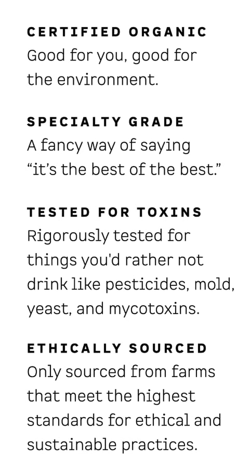 Organic Coffee | Tested for Toxins | Roasted to Maximize Health and Taste | Medium Roast 12 Oz (1 Pack)