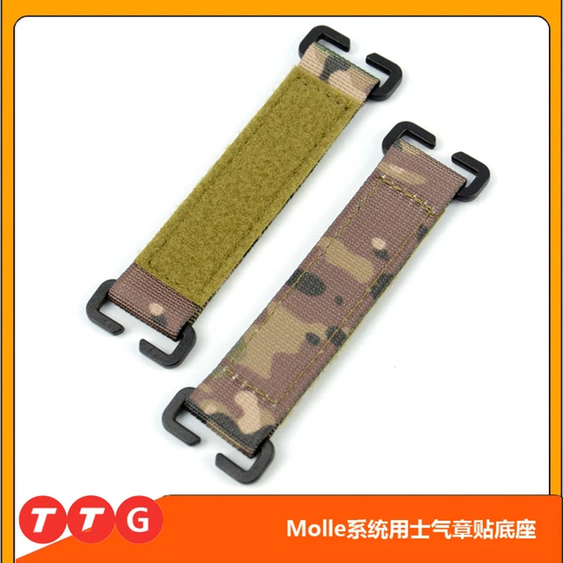 2Pcs Useful Molle Patch Panel Holder for Tactical Vest Additional Name Badge Loop Display Panel Easy to Use