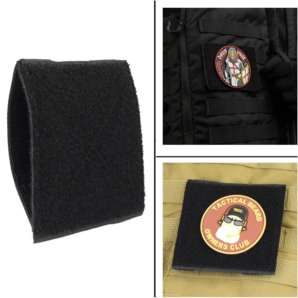 2Pcs Useful Molle Patch Panel Holder for Tactical Vest Additional Name Badge Loop Display Panel Easy to Use