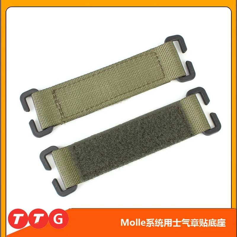 2Pcs Useful Molle Patch Panel Holder for Tactical Vest Additional Name Badge Loop Display Panel Easy to Use