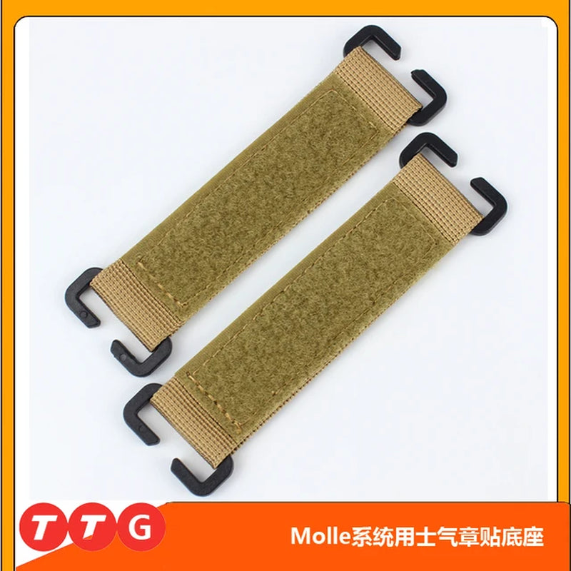 2Pcs Useful Molle Patch Panel Holder for Tactical Vest Additional Name Badge Loop Display Panel Easy to Use