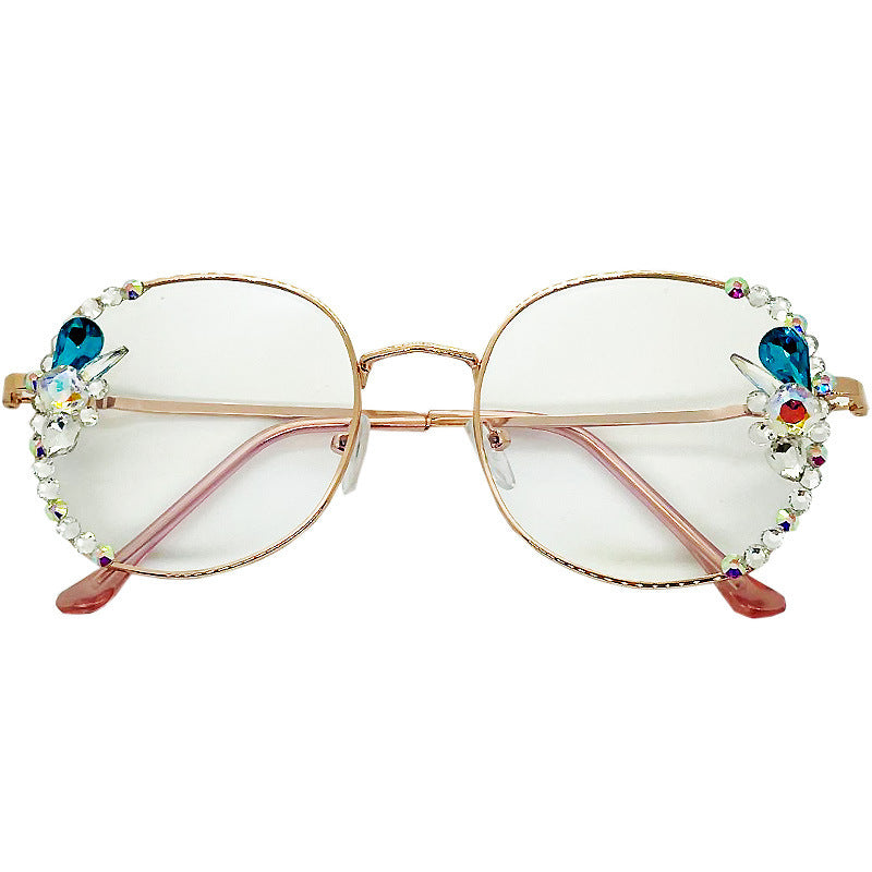 New Rhinestone Anti-blue Light Glasses