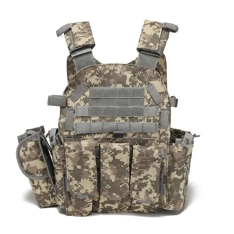 Nylon Tactical Vest Body Armor Hunting Carrier Airsoft Accessories Men Combat MOLLE Camo Vest Outdoor CS Hunting