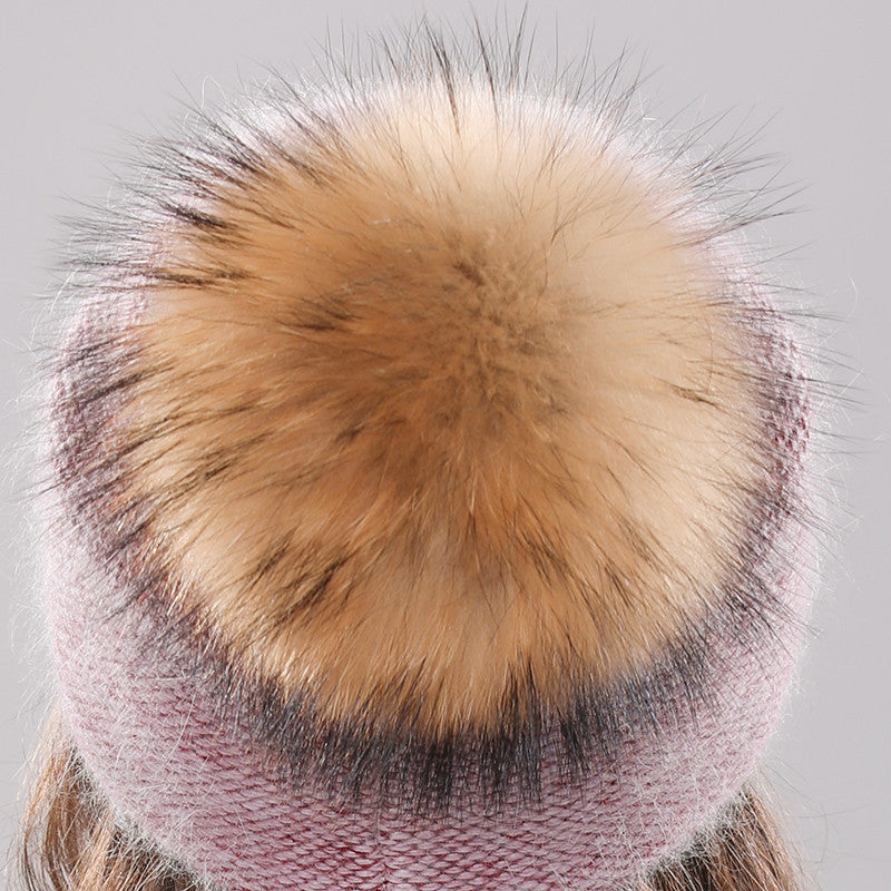 Angola Rabbit Fur Bonnet