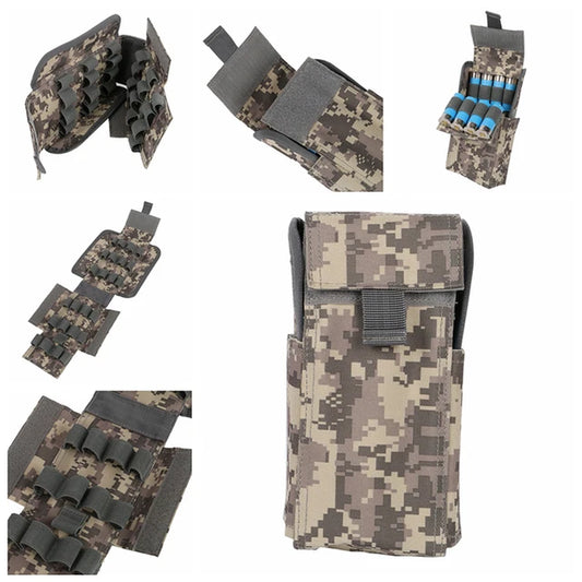 EDC Tactical Molle Bags Magazine Pouch Hunting Shell Pouch Accessories for Hunting Safe Hunting Bag 12 Gauge25 round 12GA Ammo