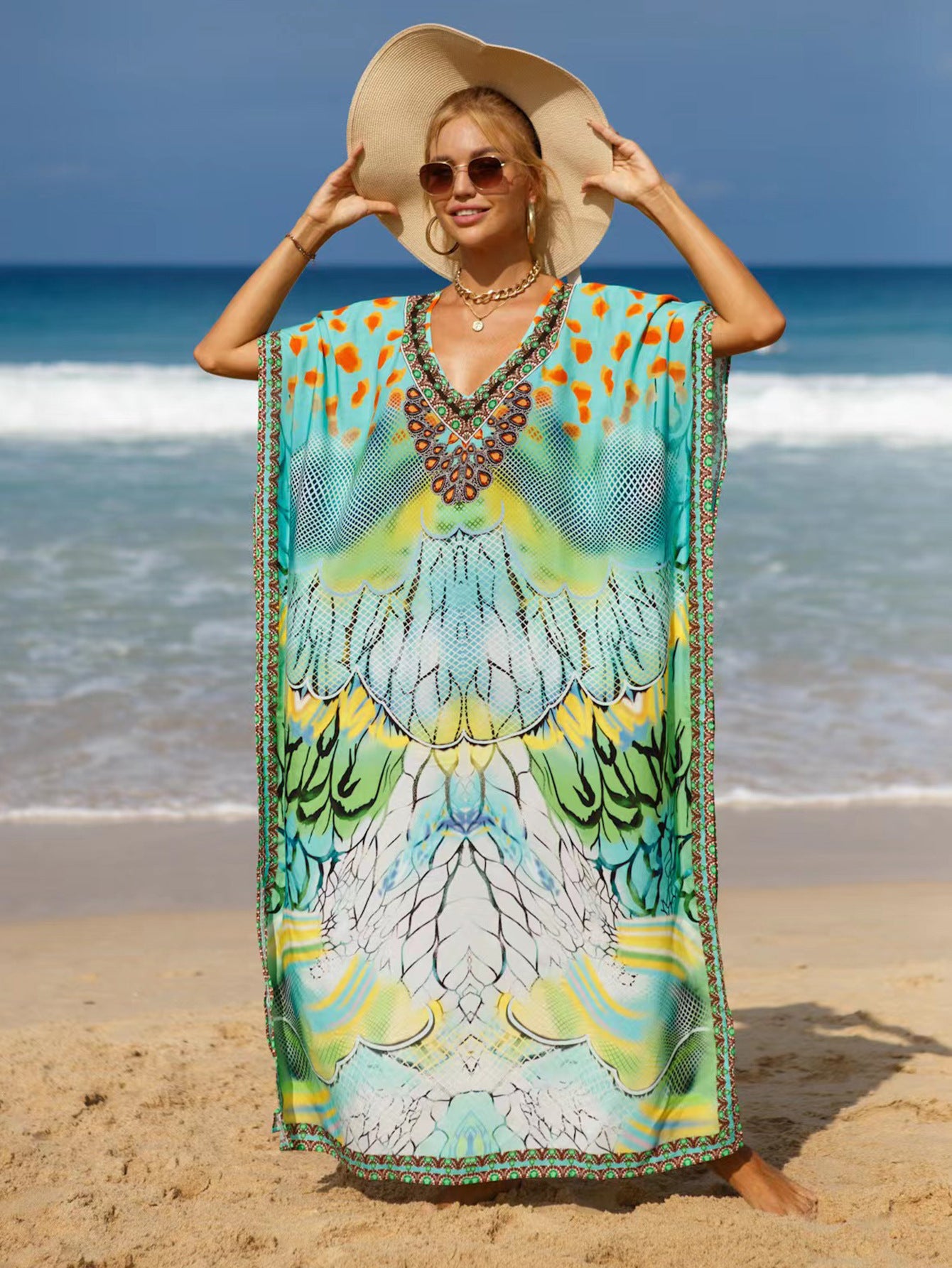 19 Colors Beach Cover-up Bohemian Beach Dress Plus Size