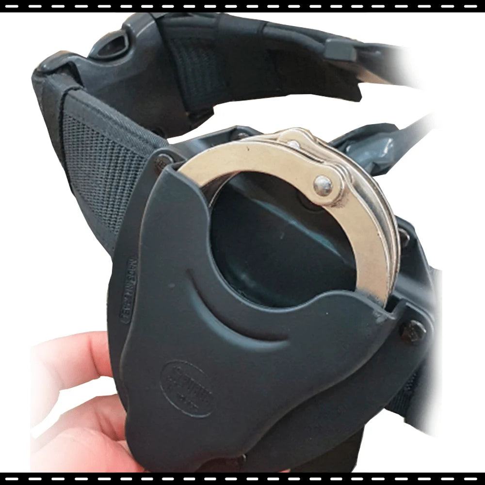 Tactical Handcuffs Police Holster Conceal Handcuff Case Holster Accessories Black New Pattern Handcuff Case & Tactical Belt