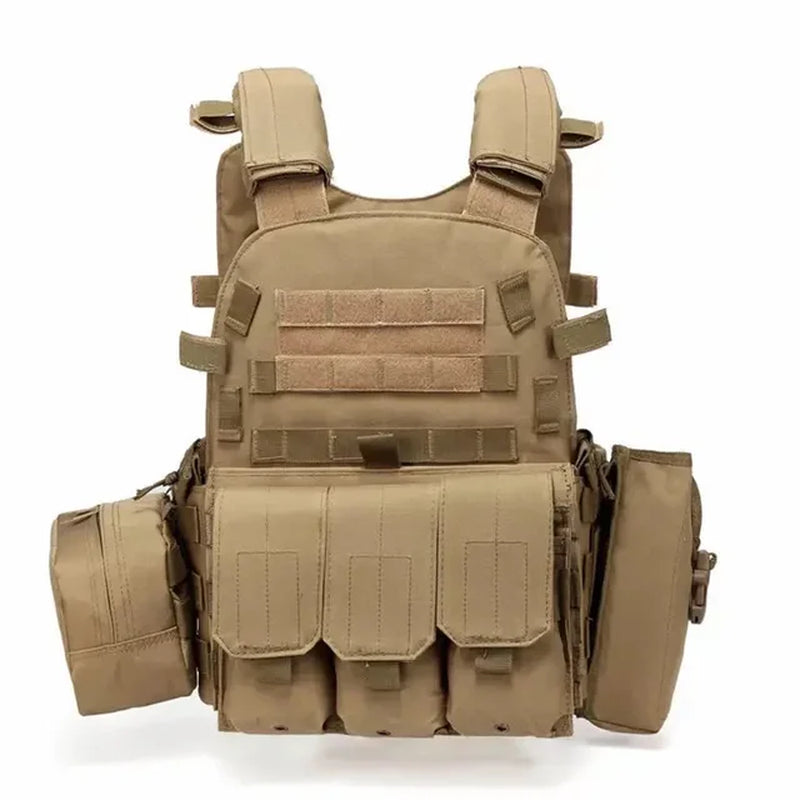 Nylon Tactical Vest Body Armor Hunting Carrier Airsoft Accessories Men Combat MOLLE Camo Vest Outdoor CS Hunting