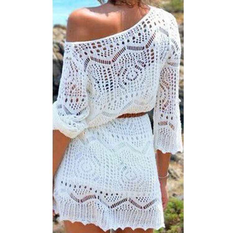 Knitted Hollow-out Beach Dress