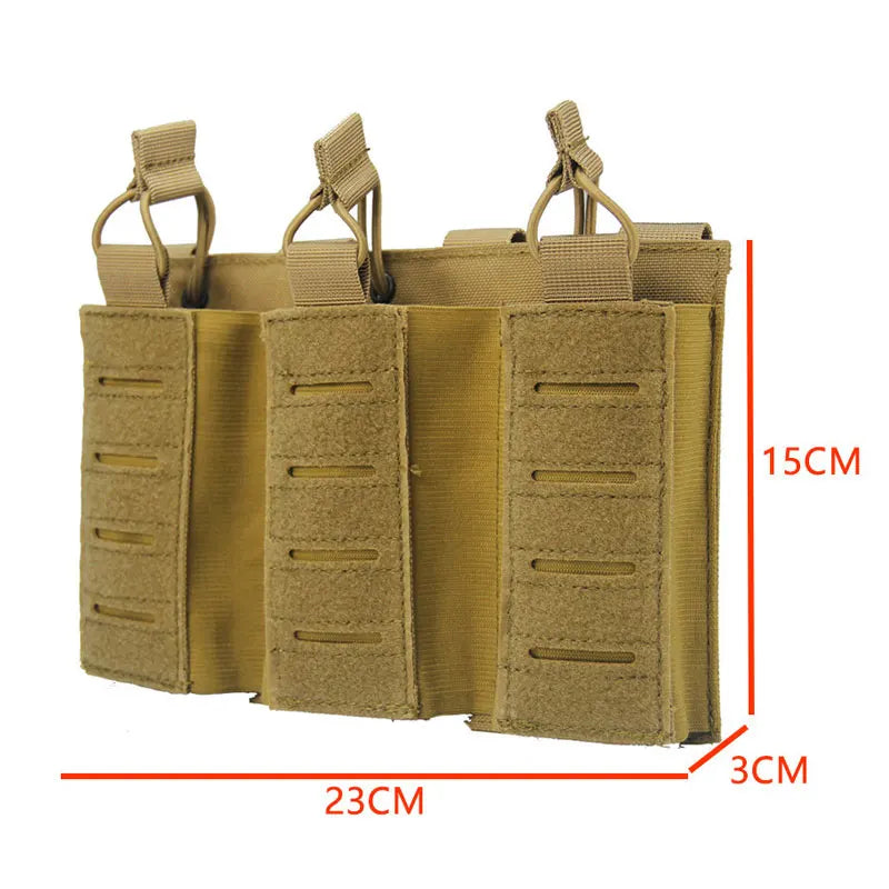 Tactical Triple Magazine Ammo Bag Camo Vest Molle Accessories Sundance Bag AK M4 Storage Bag Intercom Bags Hunting Gear Package