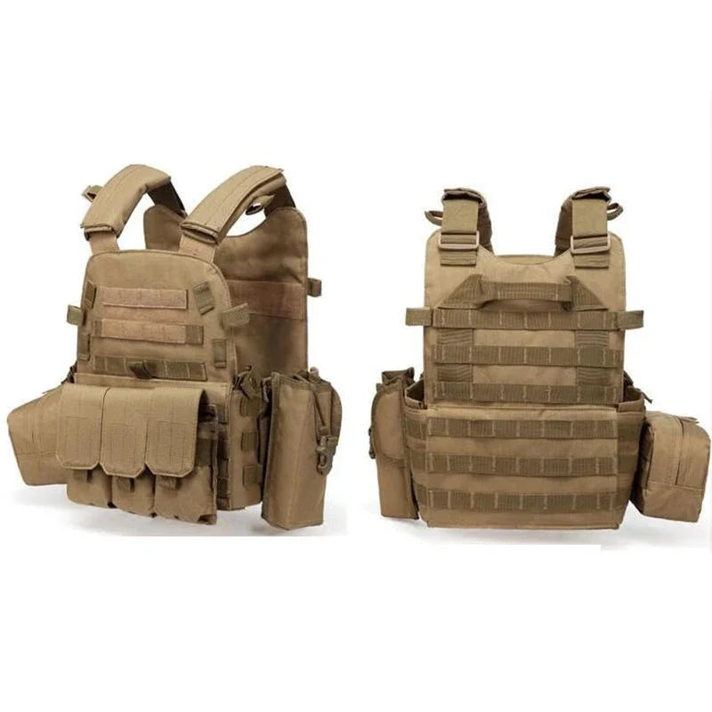 Nylon Tactical Vest Body Armor Hunting Carrier Airsoft Accessories Men Combat MOLLE Camo Vest Outdoor CS Hunting