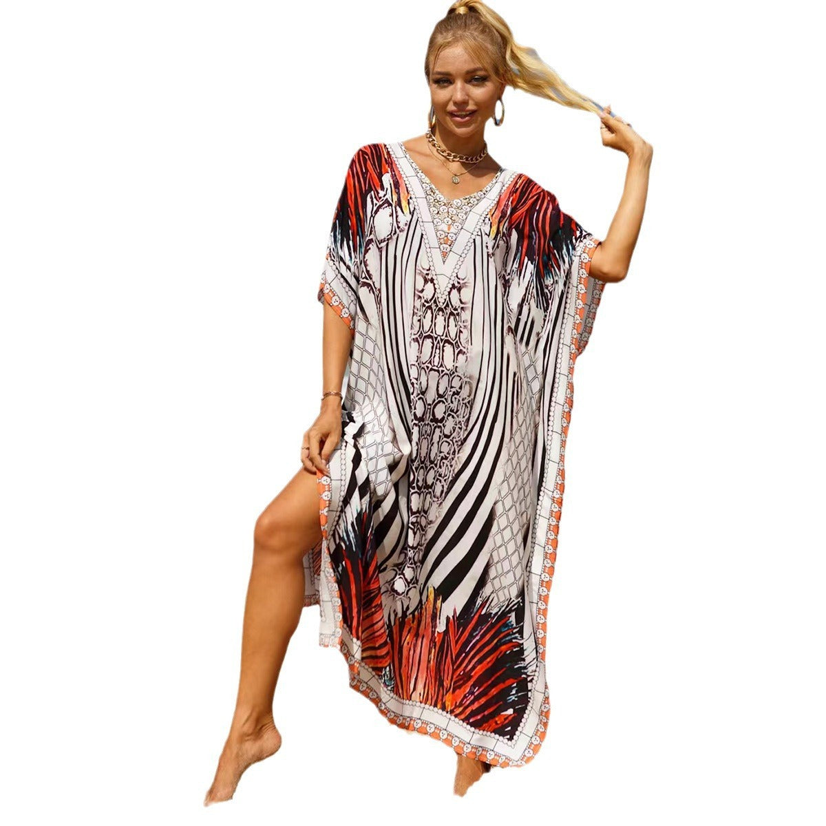 19 Colors Beach Cover-up Bohemian Beach Dress Plus Size