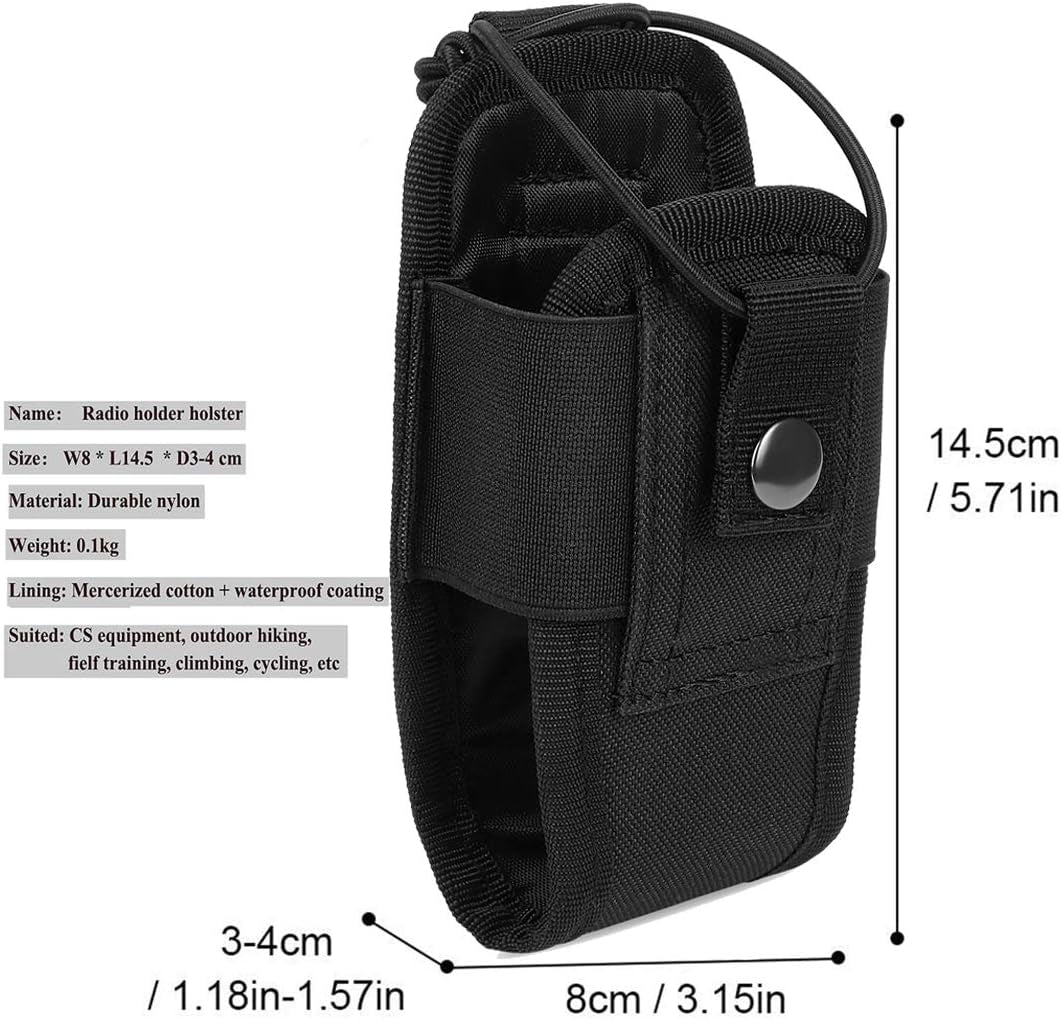 Molle Radio Holder Walkie Talkie Pouch Case for Duty Belt Radio Holster Tactical Hunting Intercom Bag