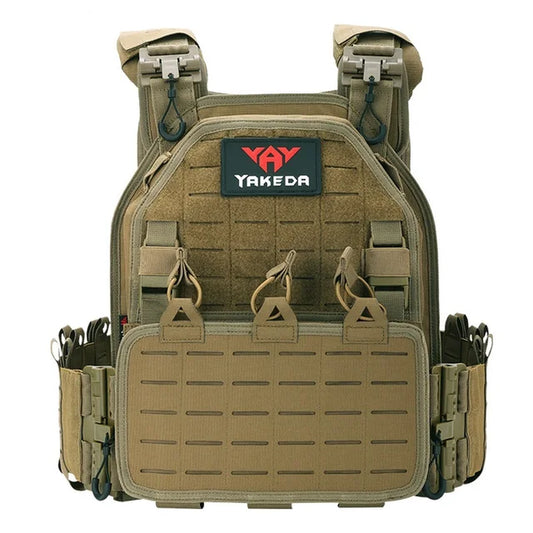 YAKEDA Tactical Vest Outdoor Hunting Plate Carrier Protective Adjustable Vest Airsoft Carrier Combat Equipment