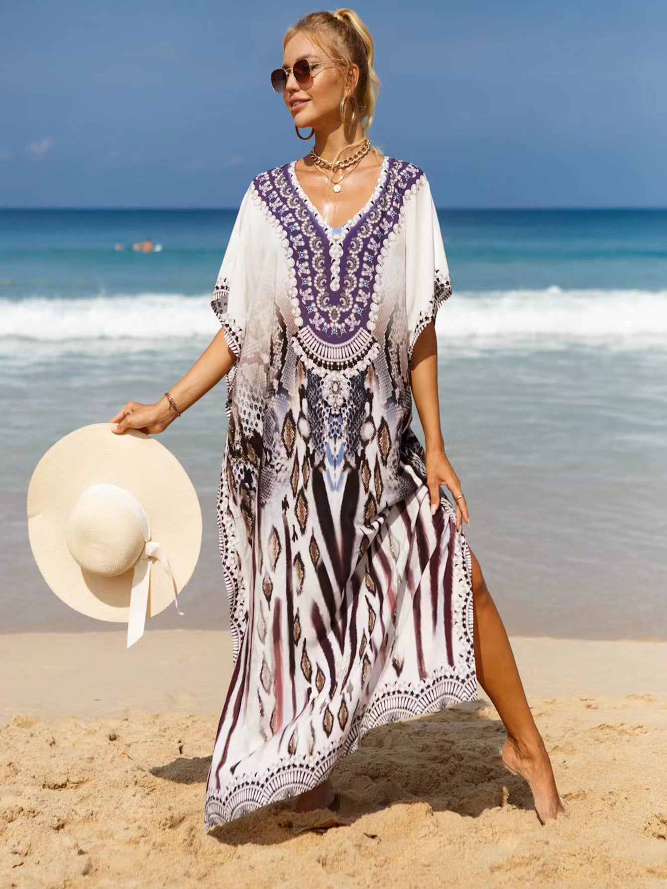 19 Colors Beach Cover-up Bohemian Beach Dress Plus Size