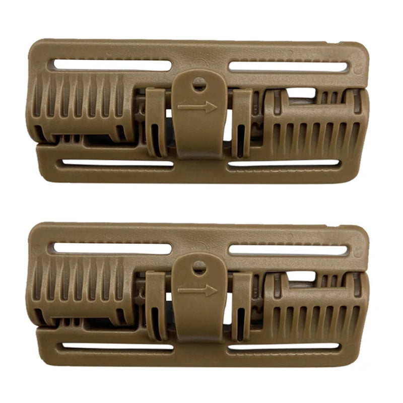 Tactical 2Pcs Tactical Vest Quick Release Buckle Slider MOLLE Strip Module Strip Buckle