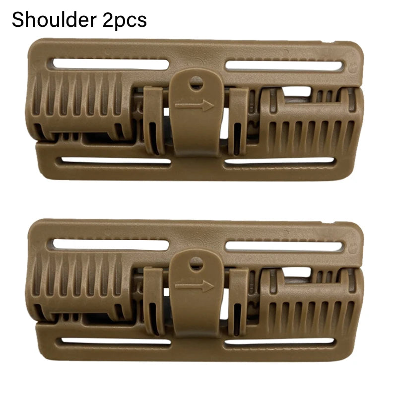 Tactical 2Pcs Tactical Vest Quick Release Buckle Slider MOLLE Strip Module Strip Buckle