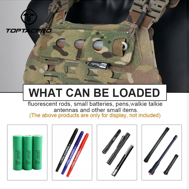 Tactical Glow Sticks Pouch Fluorescence Chemlight Gear Hook&Loop Camo 8523