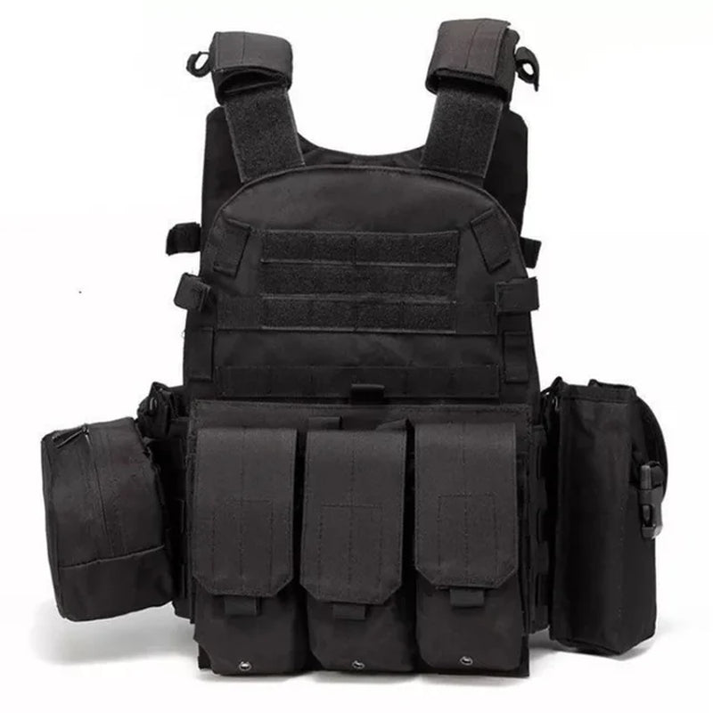 Nylon Tactical Vest Body Armor Hunting Carrier Airsoft Accessories Men Combat MOLLE Camo Vest Outdoor CS Hunting