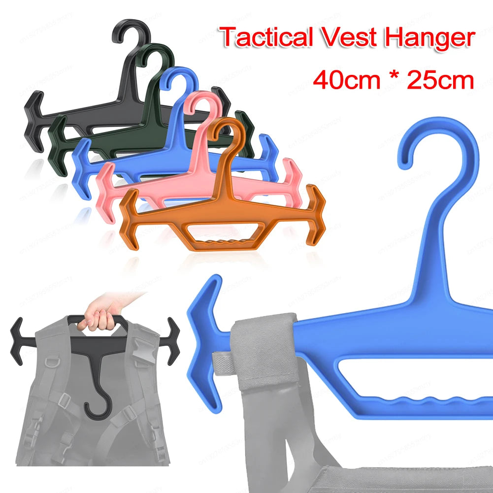 Tactical Vest Hanger Heavy Duty Body Armor Coat Hanger Organizer Multipurpose Strong Carry Holder Survival Equipment