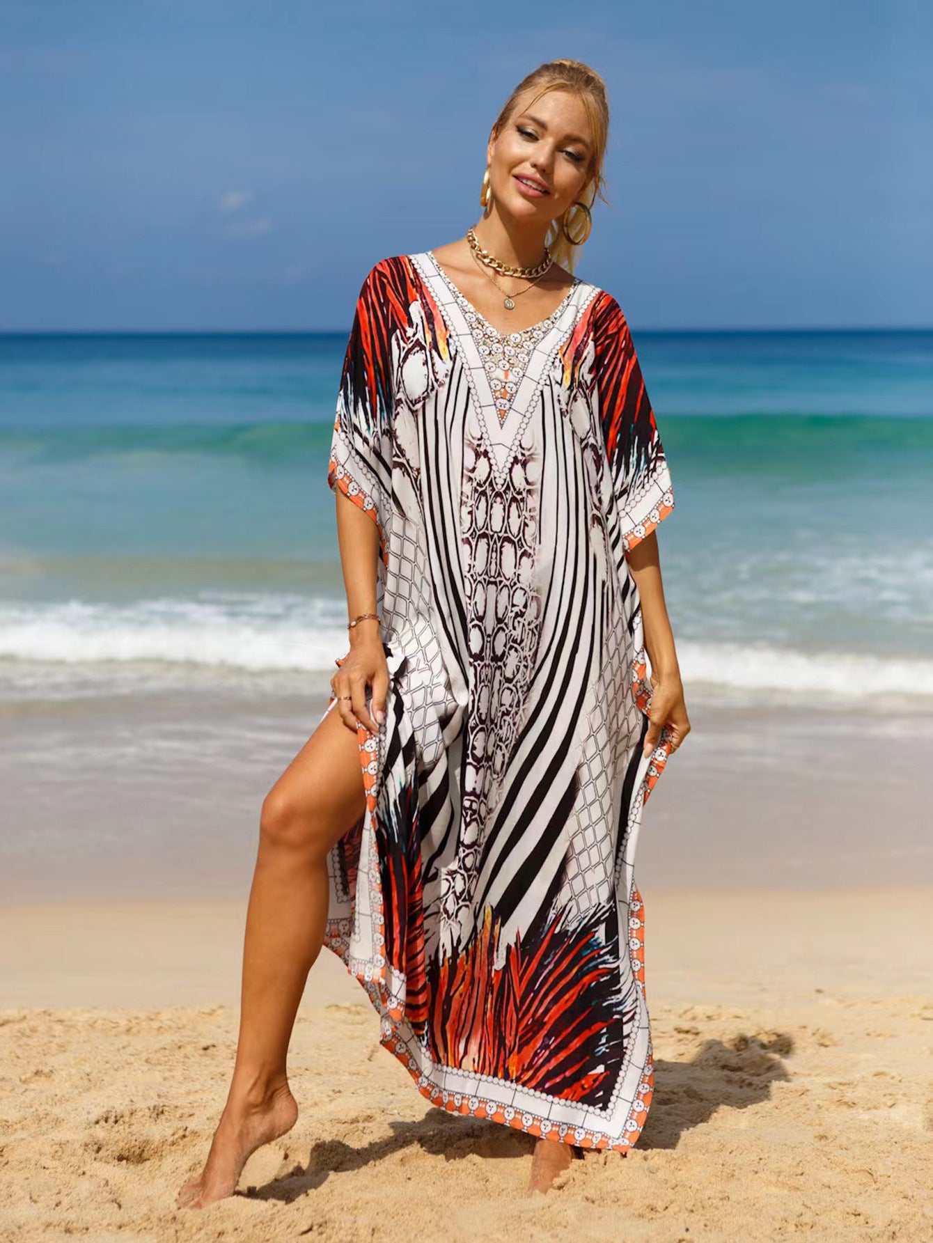 19 Colors Beach Cover-up Bohemian Beach Dress Plus Size