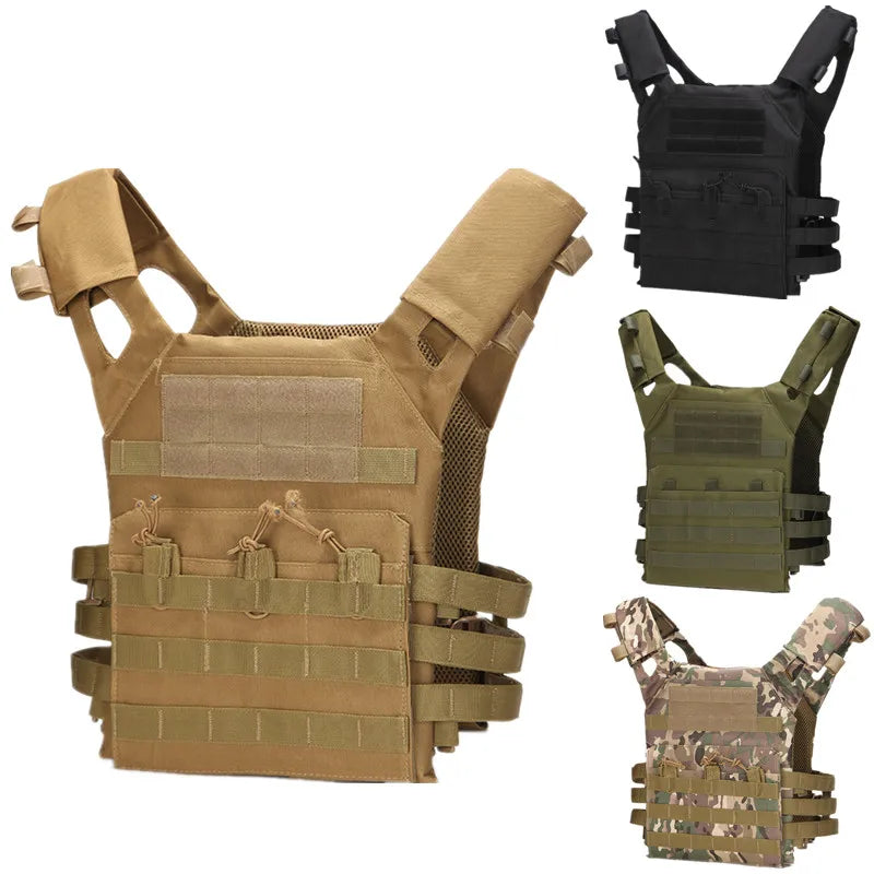 Nylon Tactical Vest Body Armor Hunting Carrier Airsoft Accessories Combat MOLLE Camo Vests