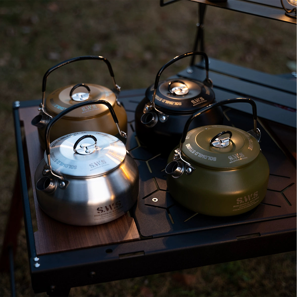 SWS Outdoor Kettle Mini 0.8L Solo Hiking Hiking Travel Tactical Camping Portable Coffee Tea Brewing Pot