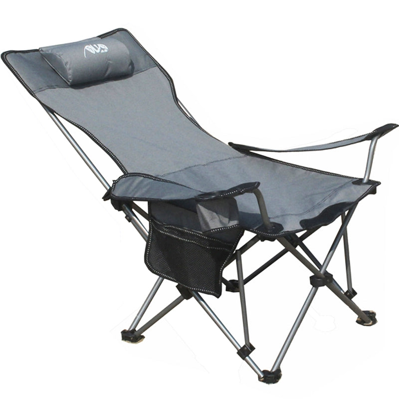 Recliner Portable Backrest Noon Break Bed Folding Stool Outdoor