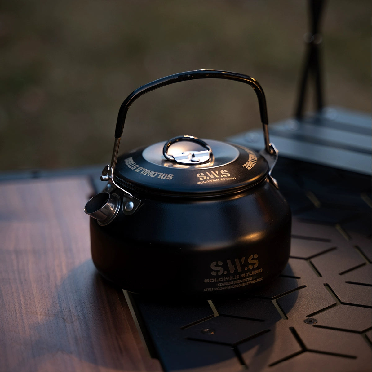 SWS Outdoor Kettle Mini 0.8L Solo Hiking Hiking Travel Tactical Camping Portable Coffee Tea Brewing Pot