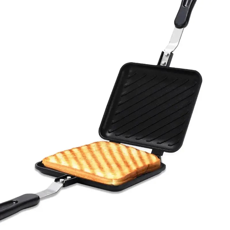 Gas Non-Stick Sandwich Maker Iron Bread Toast Breakfast Machine Waffle Pancake Baking Barbecue Oven Mold Mould Grill Frying Pan