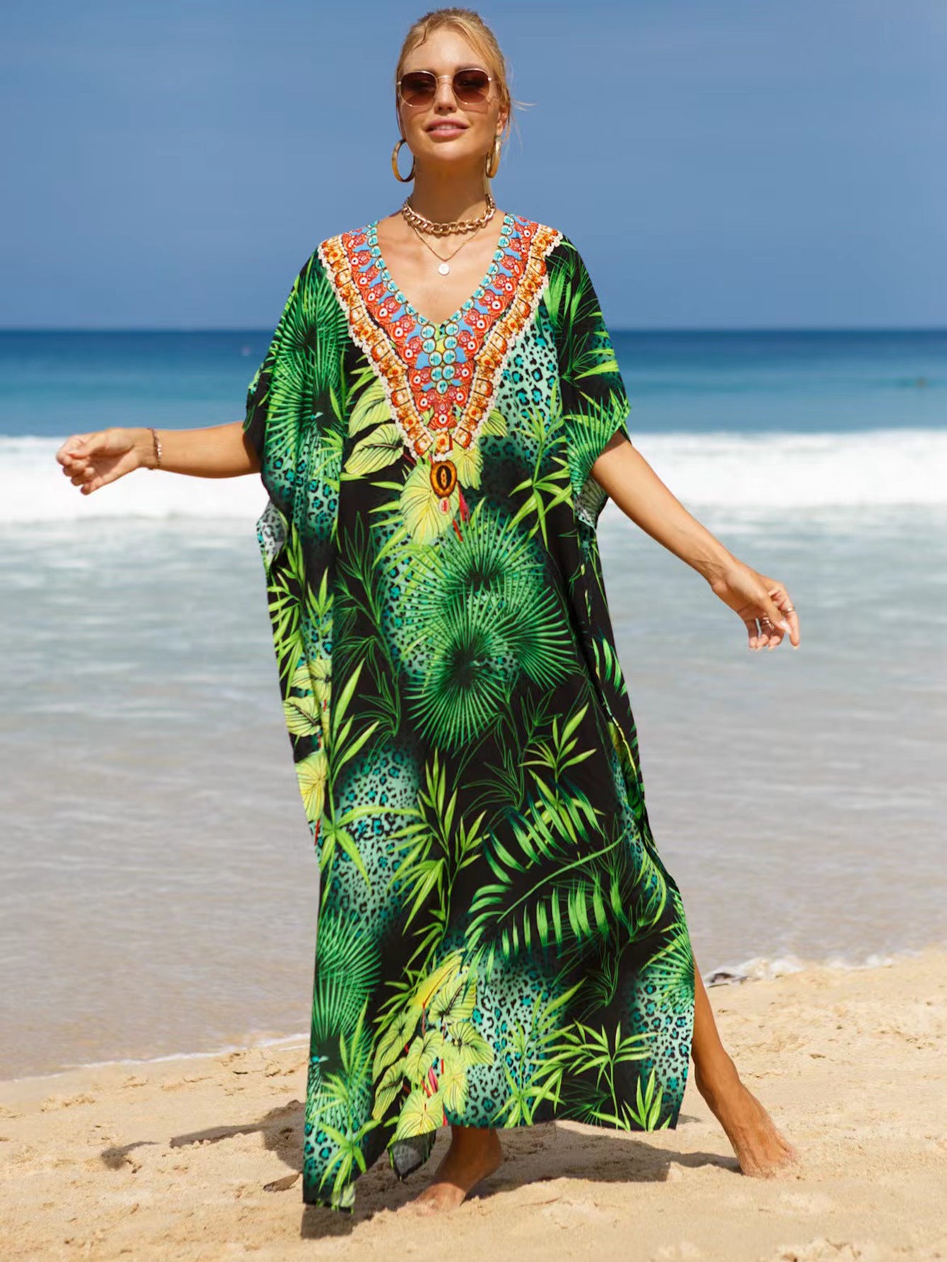 19 Colors Beach Cover-up Bohemian Beach Dress Plus Size