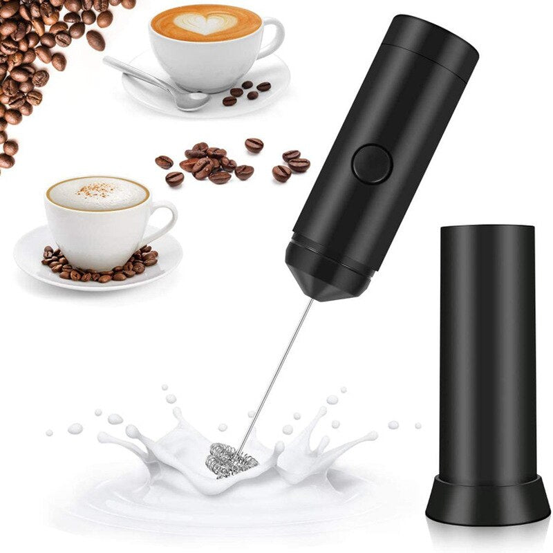 Multifunction Mini Powerful Double Spring Electric Milk Frother Eggbeater Kitchen Mixer Hand Tools for Coffee Latte Cappuccino