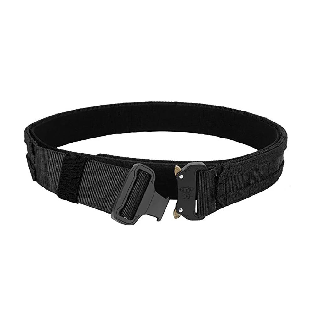 Tactical Belt Quick Release MOLLE 2 in 1 Belt Airsoft Mens Belts with Inner Belt Camo Paintball