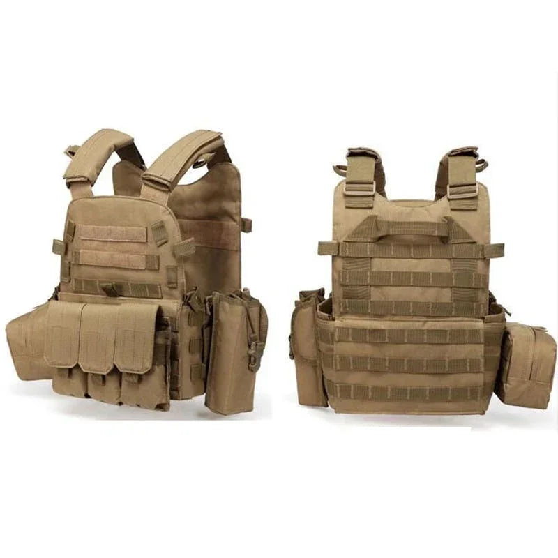 Nylon Gear Tactical Vest Body Armor Hunting Carrier Airsoft Accessories 6094 Pouch Combat Camo Vest