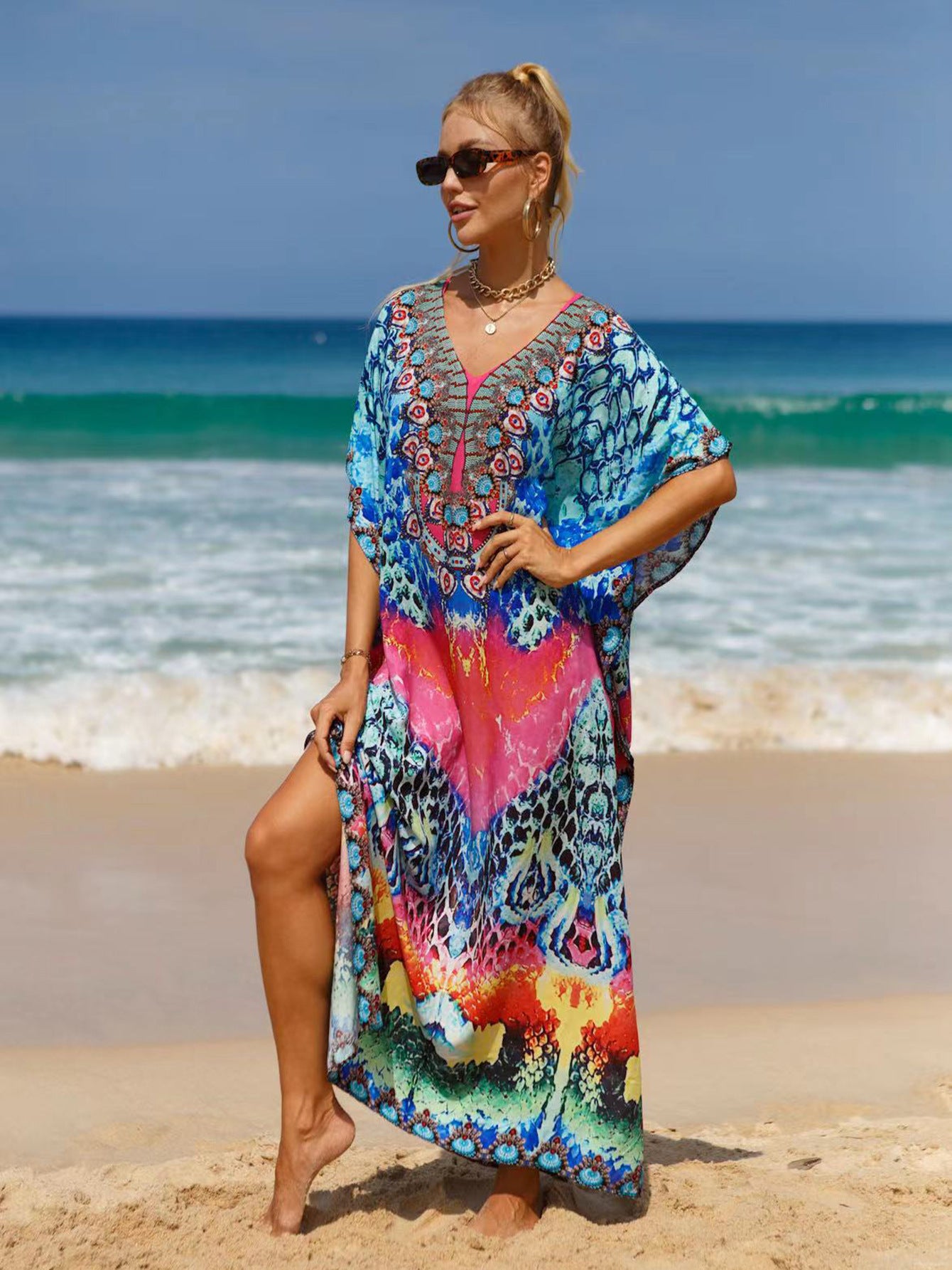 19 Colors Beach Cover-up Bohemian Beach Dress Plus Size