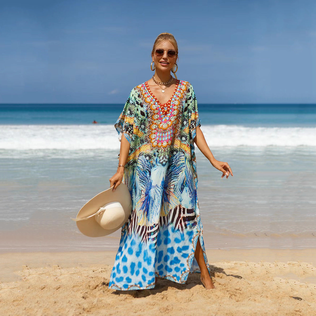 19 Colors Beach Cover-up Bohemian Beach Dress Plus Size