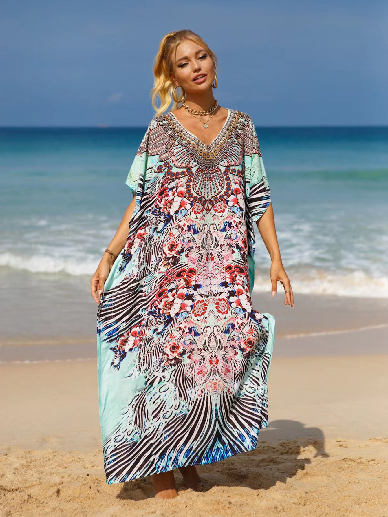 19 Colors Beach Cover-up Bohemian Beach Dress Plus Size