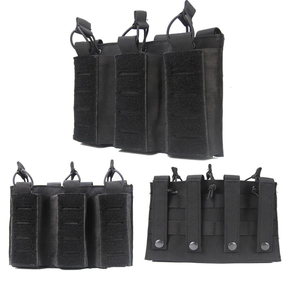 Tactical Triple Magazine Ammo Bag Camo Vest Molle Accessories Sundance Bag AK M4 Storage Bag Intercom Bags Hunting Gear Package