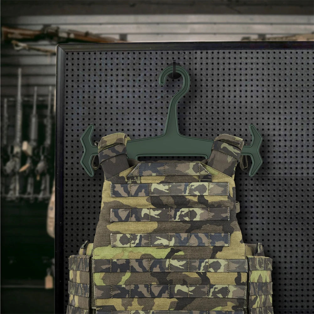 Tactical Vest Hanger Heavy Duty Body Armor Coat Hanger Organizer Multipurpose Strong Carry Holder Survival Equipment