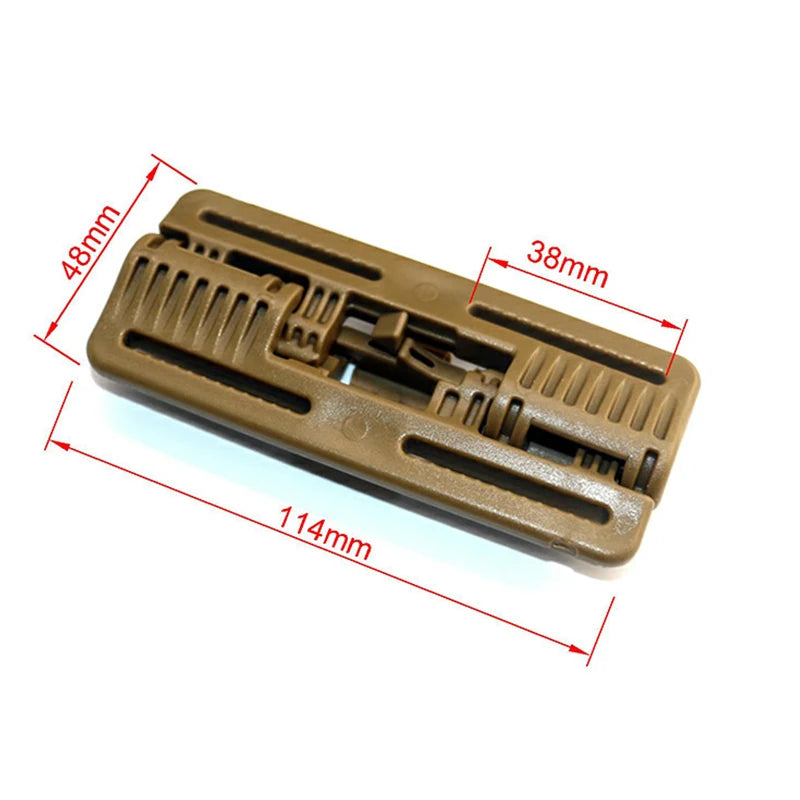 Tactical 2Pcs Tactical Vest Quick Release Buckle Slider MOLLE Strip Module Strip Buckle