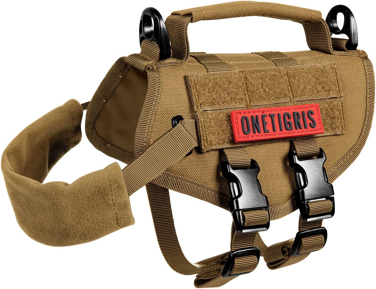 Tactical Dog Harness, Milltary Dog Vest with Durable Vertical Handle for XXS Puppy Dog