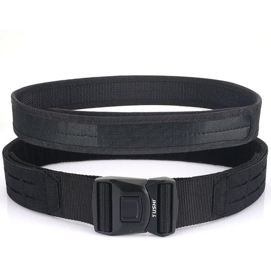 NEW 2 Inch Tactical Belt Quick Release Metal Buckle MOLLE 2 in 1 Belt Airsoft Mens Belts Camo Paintball 3415