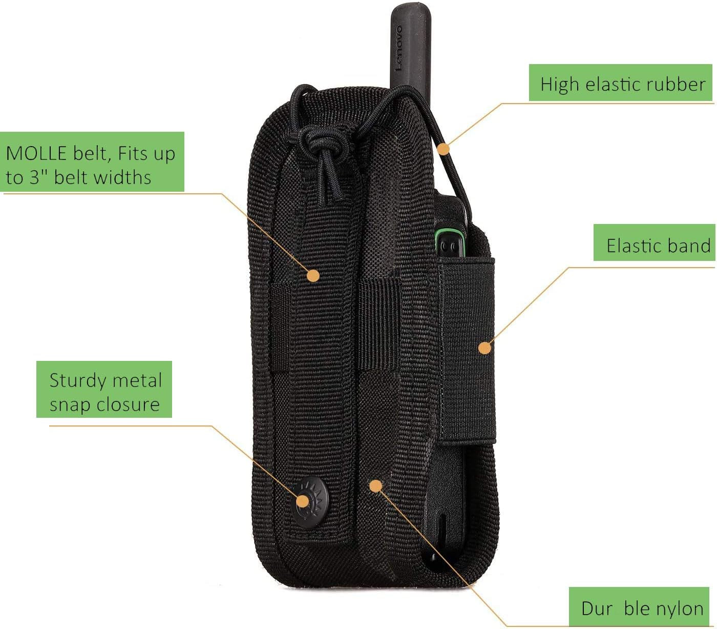 Molle Radio Holder Walkie Talkie Pouch Case for Duty Belt Radio Holster Tactical Hunting Intercom Bag