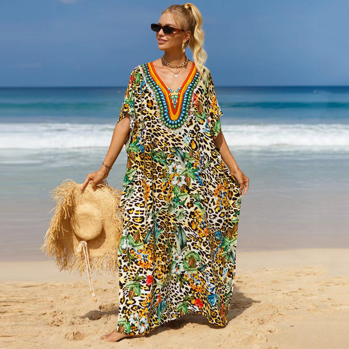 19 Colors Beach Cover-up Bohemian Beach Dress Plus Size